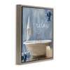 Stupell Industries Blue Floral Relax Bathroom Scene Floating Frame Canvas Art - 2 of 4