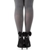 Memoi Houndstooth Pearl Bow Opaque Tights - image 3 of 4