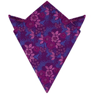 INSPIRE CHIC Men's Floral Embroidered Pocket Squares - 1 of 4