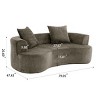 Moon Shaped Sofa, Deep Seat Sofa for Living Room or Apartment, Chenille Fabric Floor Sofa with Foam Filling and Spring Support-Coolbibila - 4 of 4