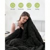 Fleece Weighted Blanket 15lbs Queen, 60x80in, Black, Soft Warm Blanket for Couch Bed Sofa - 3 of 4