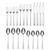 Cambridge Silversmiths 20pc Loretta Satin Flatware Set: Stainless Steel Silverware, Modern Utensil Set, Service for 4 - 3 of 4