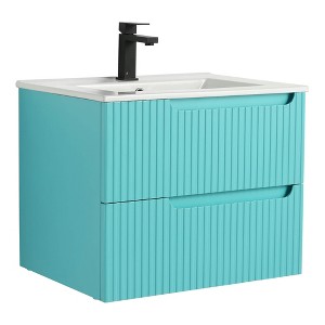 Citiscape Modern Bathroom Vanity with Textured Drawer Fronts - 1 of 4
