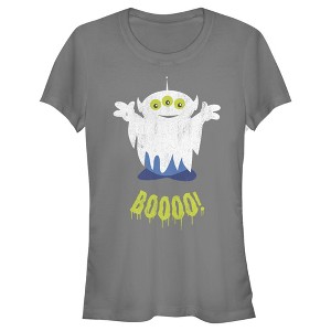 Juniors Womens Toy Story Halloween Squeeze Alien Boo Ghosts T-Shirt - 1 of 4