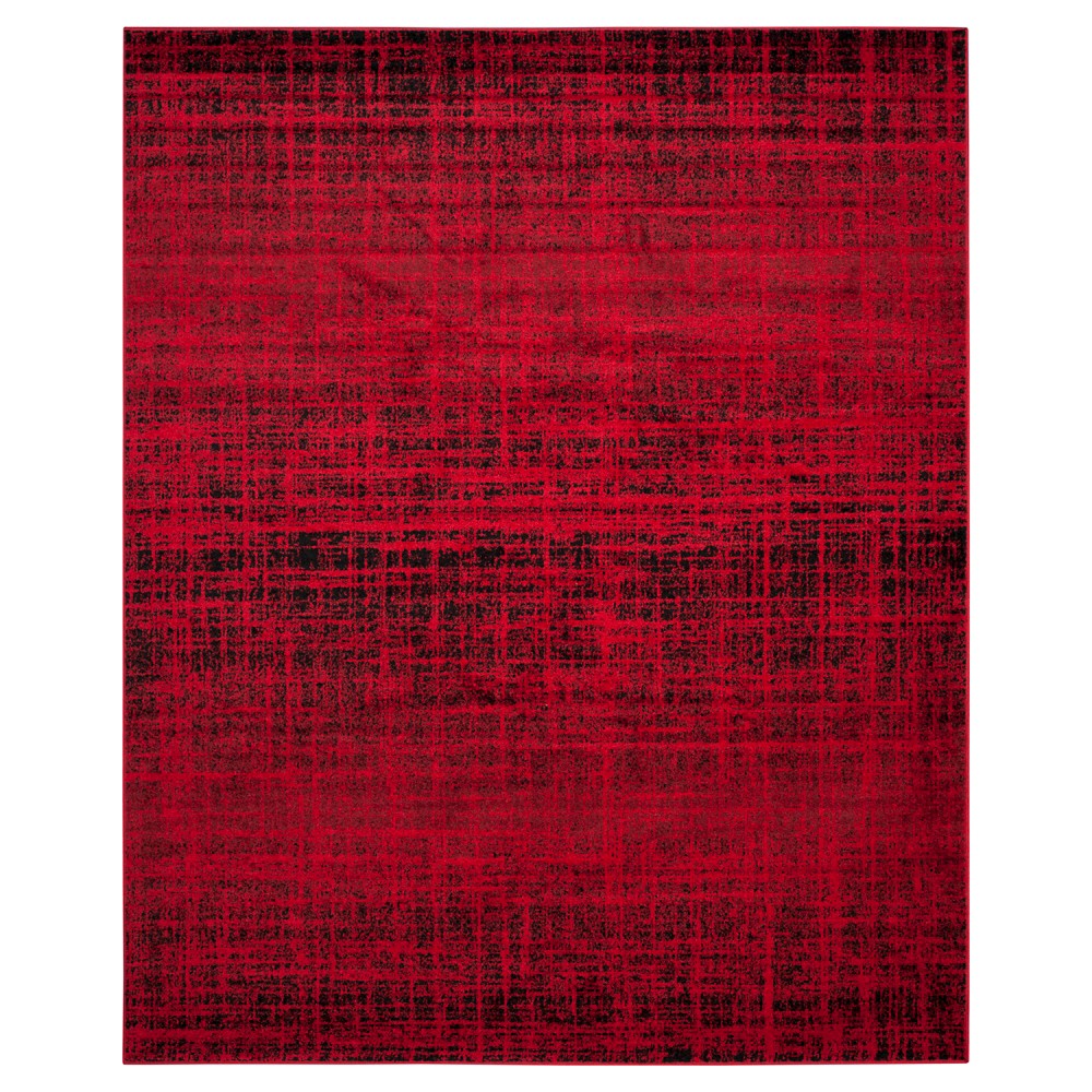 Red/Black Abstract Loomed Area Rug - (5'1inx7'6in) - Safavieh
