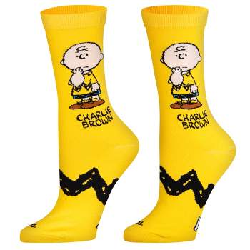 Cool Socks, Charlie Brown, Funny Novelty Socks, Medium
