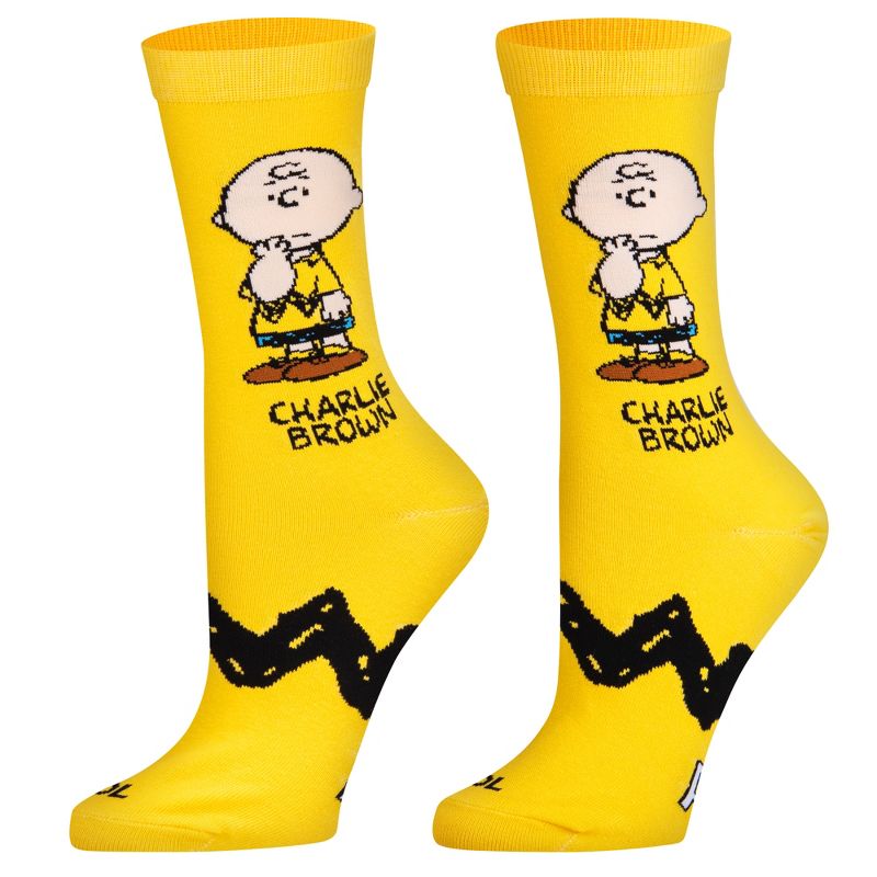 Cool Socks, Charlie Brown, Funny Novelty Socks, Medium, 1 of 6