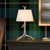Hudson and Canal 27" Rustic Lodge Antler Design Lamp: Weathered Look, Polyester Drum Shade - 4 of 4