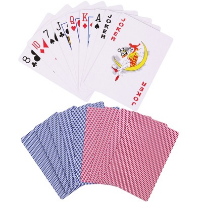 LotFancy Playing Cards, 2 Pack, Poker Size Standard Index, Decks of Cards (Blue and Red)
