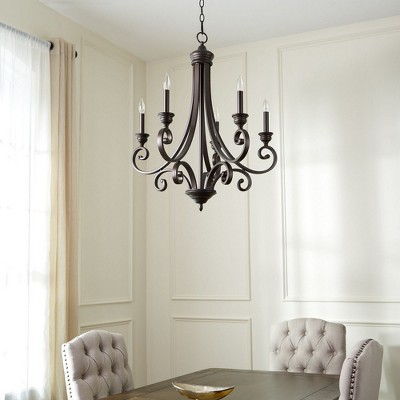 Elegant Oiled Bronze 5-Light Traditional Chandelier
