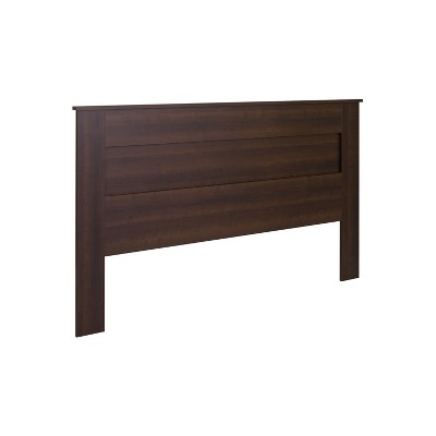 Espresso King Size Wooden Flat Panel Headboard
