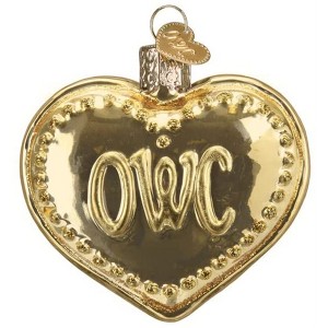 Old World Christmas Blown Glass Ornament for Christmas Tree, OWC Heart - 1 of 4