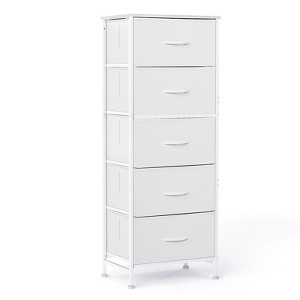 ELJGET Nightstand with 5 Drawers, Multi-Functional Bedside Table Organizer for Bedroom, Nursery, Closet & Living Room - 1 of 4