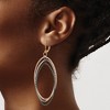 Chisel Stainless Steel Polished and Textured Gun and Rose IP-plated Dangle Earrings with Leverback - 3 of 4