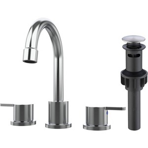 Gulches Chrome Widespread 2-Handle Bathroom Sink Faucet, 8" with 360° Swivel Spout - 1 of 4