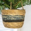 LCG Florals 30" x 16" Artificial Phoenix Palm Plant in Hanging Basket: Indoor Faux Palm with Wicker Basket - 2 of 3