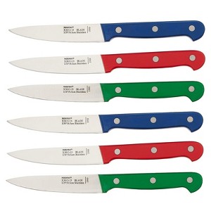 Norpro Stainless Steel Blade Heavy Duty Handle 3pc Garnishing / Paring Knife Set - 1 of 3