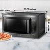 Toshiba 1.6 Cu. Ft. 1200-Watt Countertop Microwave Oven (Black Stainless Steel) - image 3 of 4