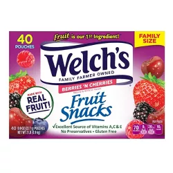 WELCH'S Fruit Snacks Berries 'n Cherries - 32oz/40ct
