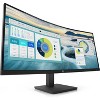 HP P34HC G4 34 Inch WQHD Curved Screen Edge LED LCD Desktop Monitor 250 Nit 60 Hz HDMI  Display Port - Black 21Y56AA - Manufacturer Refurbished - 3 of 4