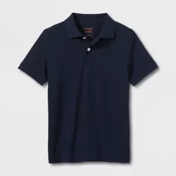 Boys' Short Sleeve Pique Uniform Polo Shirt - Cat & Jack™ Navy