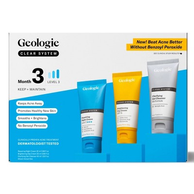 Geologie Clear System Month 3 / Level 3 Acne Treatment & Skincare Set - 3pc