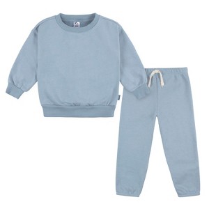 Gerber Toddler Boys' and Girls' Fleece Long Sleeve Top and Pant Set, 2- Piece - 1 of 4