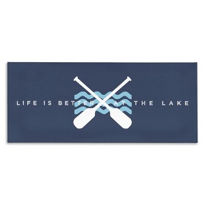 Stupell Industries Better At Lake with Crossed Oars, 30" x 13" - 1 of 4