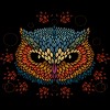 Junior's Design By Humans Owl face By LetterQ T-Shirt - image 2 of 3