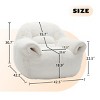 Bean Bag Chair Modern Faux Fur Supportive Seat for Living Room or Bedroom 42.5in Wide-3irtyhousy - 4 of 4