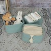 Aoibox Cotton Rope Storage Basket Set Woven Rectangle Decorative Organizer Bins for Clothes Toys Books Towels 3 Pack Green - 4 of 4