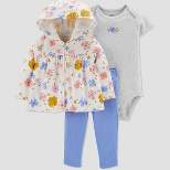 Carter's Just One You® Baby Girls' Floral Top & Bottom Set - Ivory