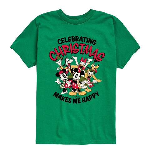 Boys Disney Mickey And Friends Celebrating Christmas Short Sleeve Graphic T shirt Target