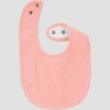 Carter's Just One You®️ Baby 3pk Coral Bib - Pink/Blue: Cotton Polyester, 0-24 Months, 8x8 Inches, 3 Count - 2 of 3