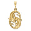 Black Bow Jewelry 14k Yellow Gold Large Pisces the Fish Zodiac Pendant - 3 of 4