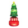 SEVOBAL Inflatable Holiday Decorations Lighted Blow-Up Xmas Tree Christmas Inflatable Outdoor Decoration, Green, 39.5"*39.5"*96" - 4 of 4