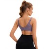 INSPIRE CHIC Women's Contrasting Colors Adjustable Straps Workout Fixed Cup U Back Sports Bras - 2 of 4