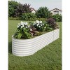 2PCS Galvanized Raised Garden Beds 4x2x2 FT, Beige, Self-Watering Metal Planters, Oval Decorative Raised Beds, Beige - 4 of 4