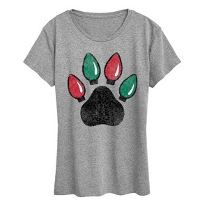Women's - Instant Message - Light Bulb Pawprint Short Sleeve Graphic T-Shirt - 1 of 4