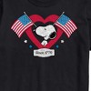 Men's - Peanuts - Snoopy Since 1776 Flag Heart Short Sleeve Graphic T-Shirt - 2 of 4