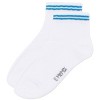 Memoi Girls' Ziggy Double Ring Cotton Blend Anklet Sock - 3 of 4