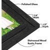 Americanflat Rustic Picture Frame Textured Wood and Polished Glass for Wall and Tabletop - Charcoal 5" x 7" - 3 of 4