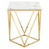 Modway Vertex End Table – Round Gold Stainless Steel Frame with Glass Top - 2 of 4