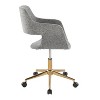 TiramisuBest Contemporary Grey Fabric Task Chair with Adjustable Features and Gold Base - 2 of 4