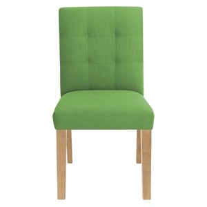 Tufted Dining Chair Green Linen - Skyline Furniture