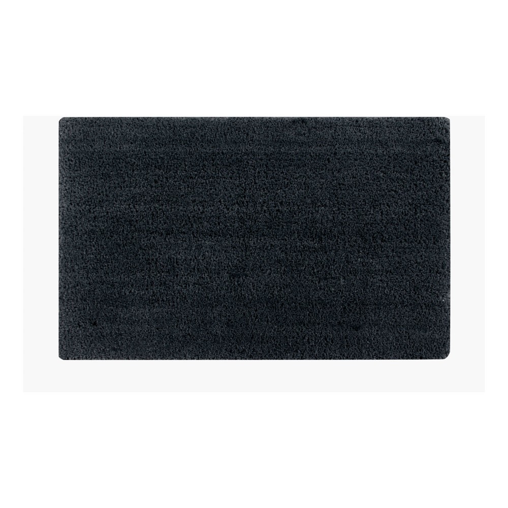 21inx34in Micro Plush Collection 100% Micro Polyester Rectangle Bath Rug Charcoal - Better Trends