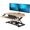 VersaDesk PowerPro Elite 36" Smart Height Adjustable Corner Standing Desk Converter for Home & Office, Maple, w/ USB Charging Port & App Control - 3 of 4