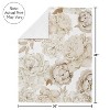 Sweet Jojo Designs Girl Baby Receiving Security Blanket Peony Floral Garden Taupe and Ivory - 4 of 4
