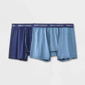 Pair of Thieves Men's Hustle Outdoor Boxer Briefs 2pk - Blue/Gray XL