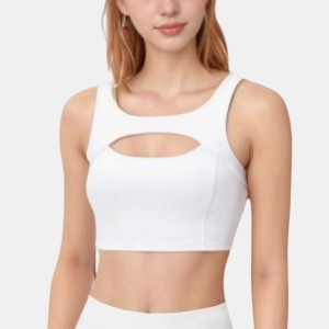 Anna-Kaci Active Women's Sports Bra with Scoop Neck and Front Cutout Design for Low to Medium Impact Workouts - 1 of 4